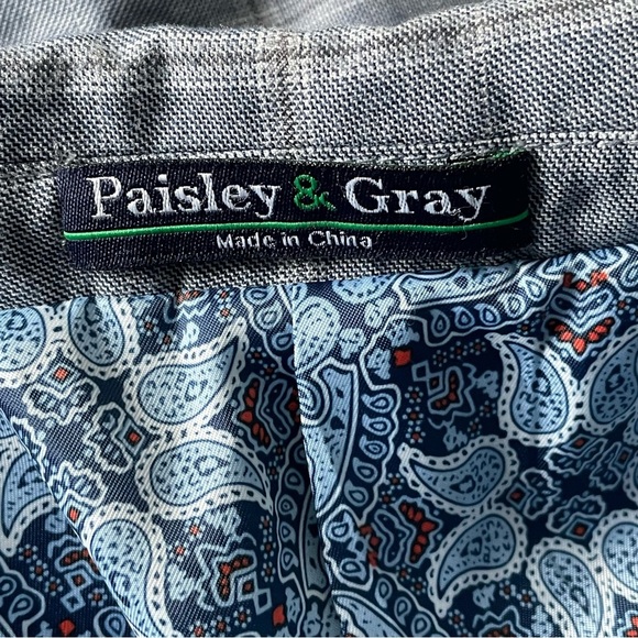 Paisley & Gray Slim Fit 2-Button Plaid Sport Coat Blazer Jacket 35408 - Picture 12 of 15